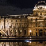 Pond Lighting - The Louvre Museum Reflection on Water Pond
